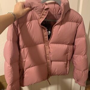 Aritzia tna rose pink mega puff jacket